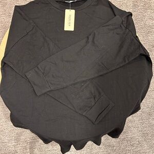 Ekouaer Black Women's Long Sleeve Top